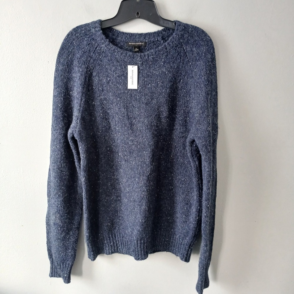 Banana Republic Men's Size Medium Tweed Crew-Neck Sweater Long Sleeve NWT $90!!!